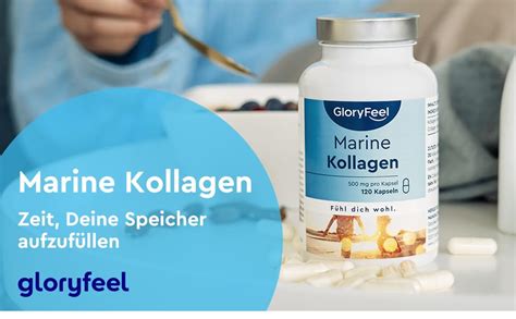 Marine Kollagen Kapseln Hochdosiert 1500mg Reines Meereskollagen Typ