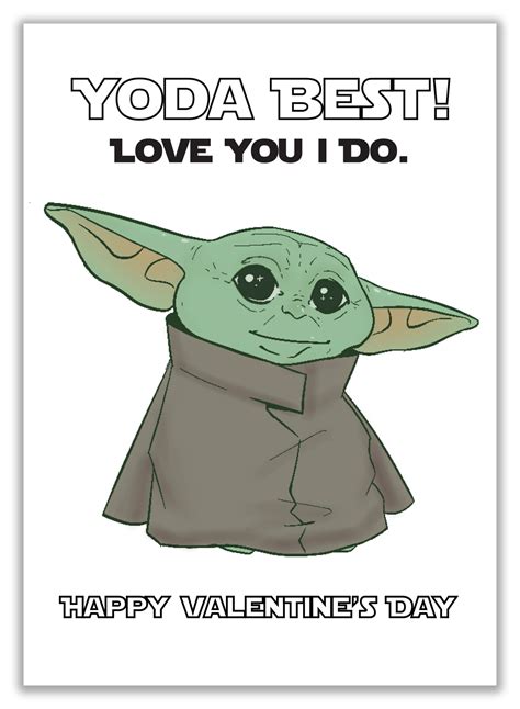 Yoda Best Valentine Printable - Printable Word Searches