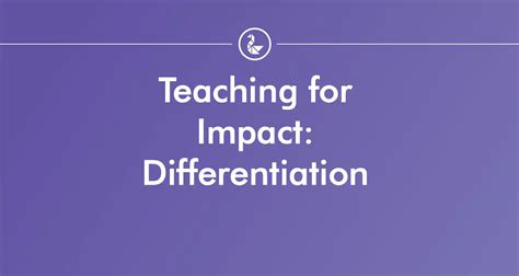 Teaching For Impact Differentiation Dr Paul Swan