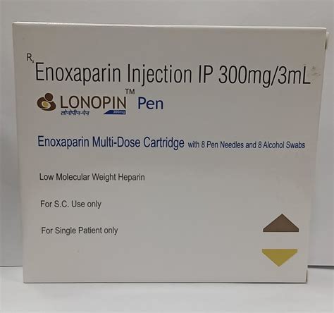 Enoxaparin Injection Ip Mg Ml Lonopin Pen At Box Anti