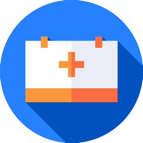 First Aid Kit Flat Circular Flat Icon