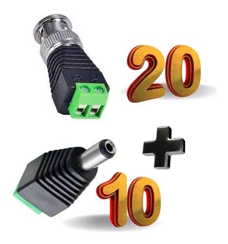 Kit 20 Conectores Bnc Macho Borne 10 Plug P4 Macho MercadoLivre