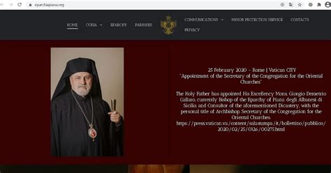 Catholic Eparchy of Piana degli Albanesi 2023