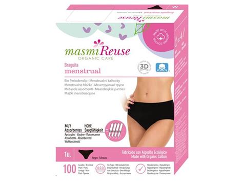 MASMI REUSE ORGANIC CARE Majtki Menstruacyjne S 86 94 Cm Ulotka