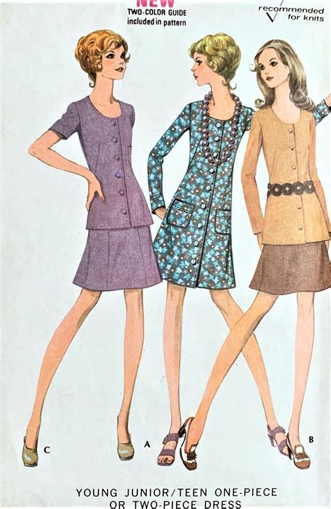 S Dress Or Pc Dress Pattern Mccalls Two Cute Styles Bust