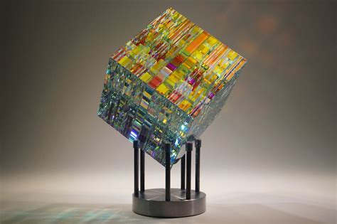 Magik Chroma Cube By Jack Storms Jack Storms Glass Art Sculpture Glass Sculpture