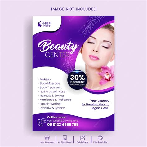 Premium Vector Beauty Spa Salon Flyer Or Poster Print Template Design