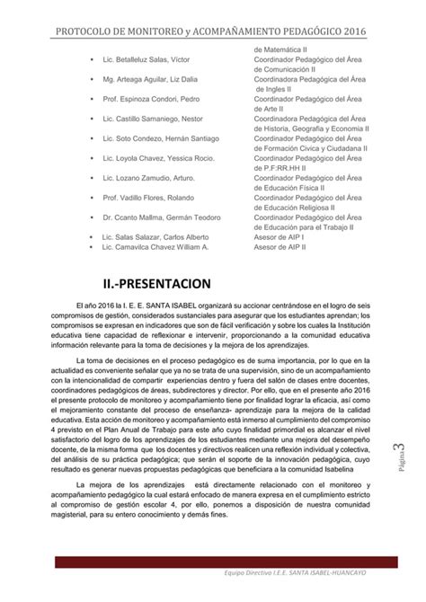 Protocolo De Monitoreo Y Acompac3b1amiento 2016 Si Preoficial Pdf