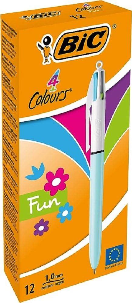 Bic Fun Couleurs Bo Te De Stylos R Tractables Corps Bleu Bic