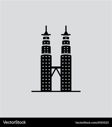 Petronas Twin Towers Royalty Free Vector Image