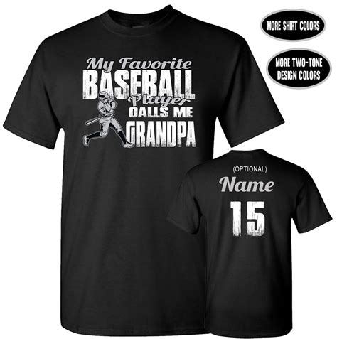 Baseball Grandpa Shirt My Favorite Baseball Player Calls Me Grandpa