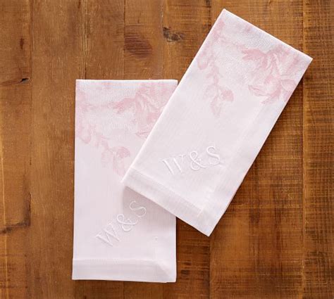 Monique Lhuillier Rose Bouquet Floral Cloth Napkin - Set of 4 | Pottery ...