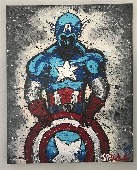 Captain America Splatter Painting By Jpdicarlo On Deviantart