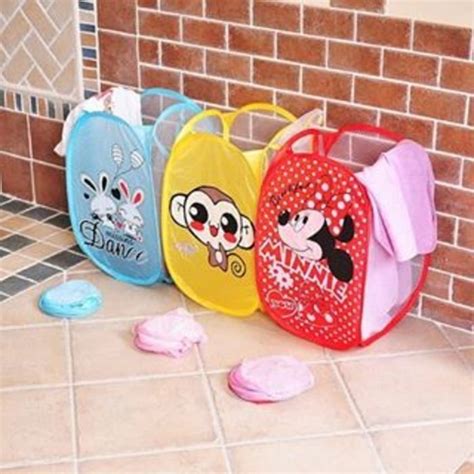 Jual Keranjang Baju Kotor Lipat Karakter Kartun Laundry Basket Hamper