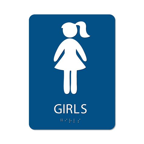 Download HD Girls Bathroom Sign Ada Compliant School, 57% OFF