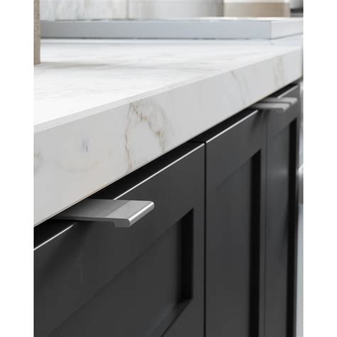 edge cabinet finger pull satin nickel  pack kitchen todays