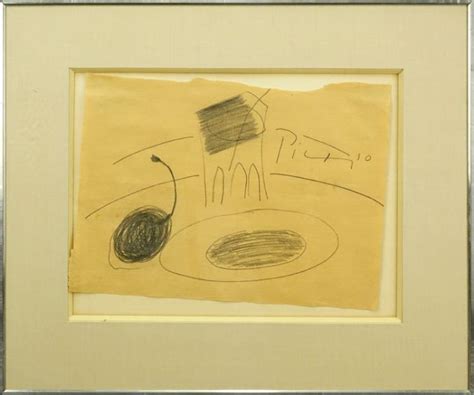 Sold Price Possibly Pablo Picasso Spanish Pencil Sketch