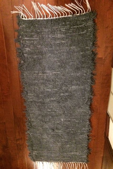 Handwoven X Inch Gray Cotton Blanket Selvage Rug Traditioner Rag