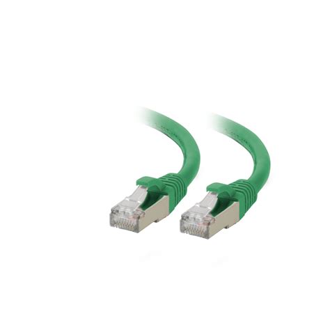 C2G (Legrand) 7FT Cat6A 10GbE Shielded (S/FTP) Snagless Patch Cable 26AWG — Green (5-Pack) (CG-C6-C6A-STP-7FT-GN-5PK)