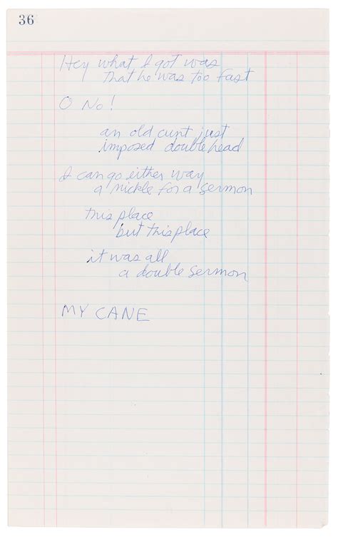 Jim Morrison Handwritten Poem From Fascination Box Rr