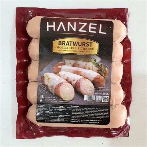 Jual Hanzel Sosis Sapi Mozzarella Cheese Bratwurst G Shopee Indonesia