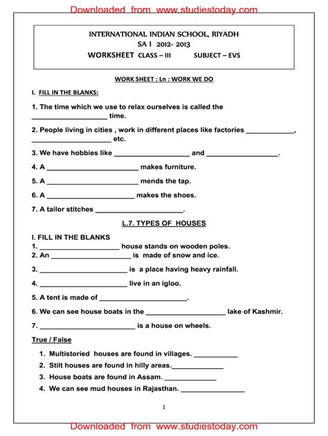 Food We Eat Class 3 Worksheets With Answers Pdf Fill Online Printable Fillable Blank