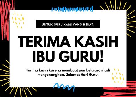 38 Contoh Kartu Ucapan Terima Kasih Bu Guru