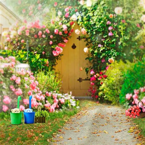 Romantic Spring Flower Market Garden Backdrop For Wedding Photography