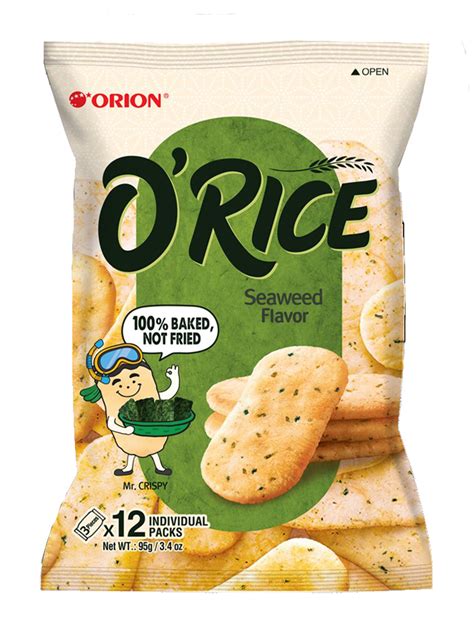 Bundle Of Packets Orion O Rice Crackers Natural Snow Seaweed Rice