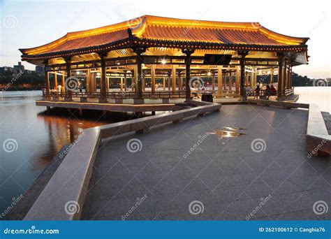 Xi An Qujiang Lake South Lake Heritage Park Shaanxi Province Editorial