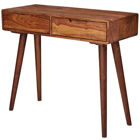 Table Console Bois Massif 90x76x36cm Table De Couloir Table De Bureau