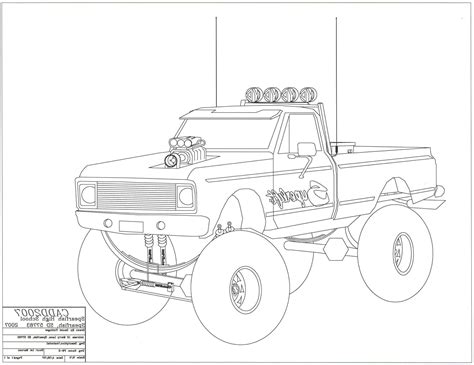 Lifted Truck Drawings at PaintingValley.com | Explore collection of ...