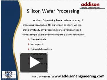 Ppt Silicon Wafer Processing Addison Engineering Powerpoint