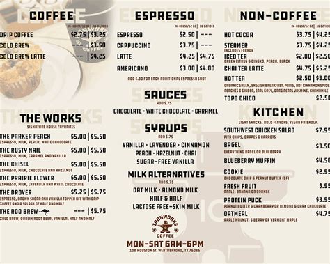 MENU | Ironworks Coffee