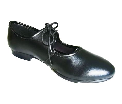 Black Tap Dance Shoes With Toe And Heel Taps Child Size 5 Up To Adults