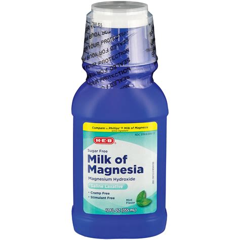 H E B Milk Of Magnesia Fresh Mint Flavor Shop Digestion Nausea At H E B