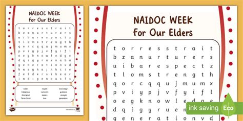 NAIDOC WEEK 2023 For Our Elders Word Search F 2 Twinkl