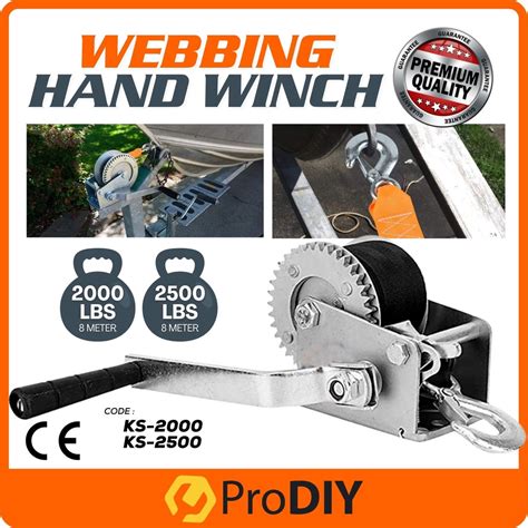 Hot Lb Lb Heavy Duty Manual Webbing Hand Winch Crank