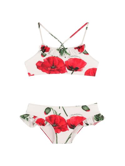 Flowers Print Bikini Dolce And Gabbana Girls Luisaviaroma