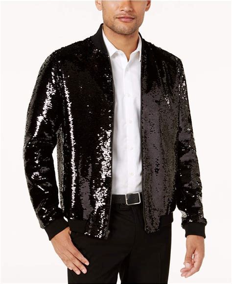 Inc Men Sequin Bomber Jacket Sequin Bomber Jacket Sequin Bomber