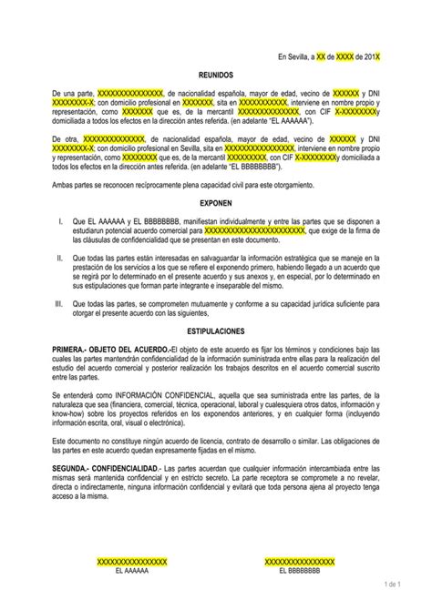 Lafórmula Sapiens Borrador Contrato Confidencialidad Pdf