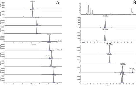 Lcmsms Chromatograms Of A A Standard Mixture Of 2 H 4 Thf 1 Download Scientific