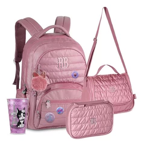 Kit Mochila Escolar Estojo Lancheira Rebecca Bonbon Original Frete Gr Tis