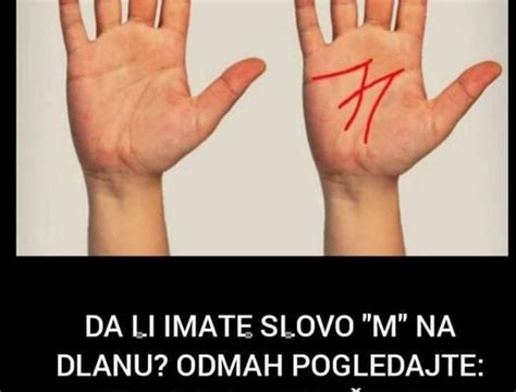 Da Li Imate Slovo M Na Dlanu Odmah Pogledajte Nije Tu Slu Ajno Evo