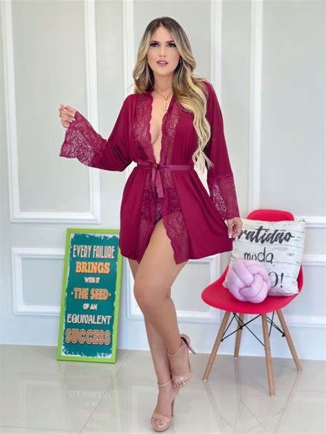 ROBE DE MICROFIBRA MARSALA Império Lingerie