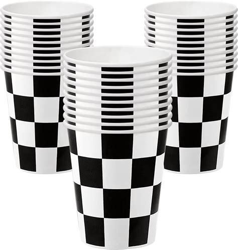 Amazon.com: Fun Express Racing Party Checkered Flag Plastic Cups