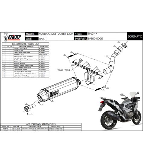 Mivv Honda Crosstourer 1200 Terminale Di Scarico Moto Marmitta Speed