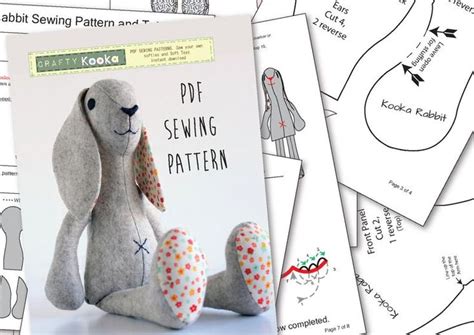 Rabbit Sewing Pattern Pdf for Instant Download Bunny Rabbit - Etsy ...