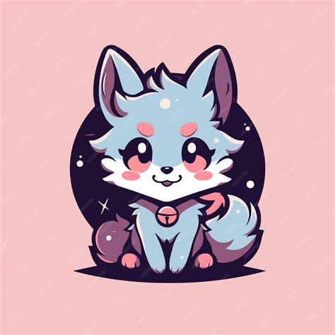 Premium Vector | Cute cartoon wolf