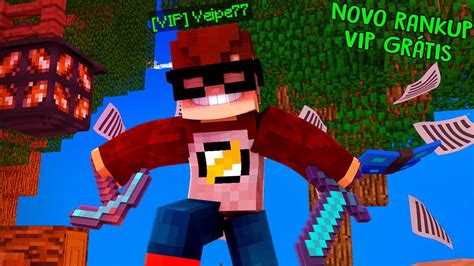 Novo Melhor Servidor De Rankup Op Vip Free Spawners E Vagas Na